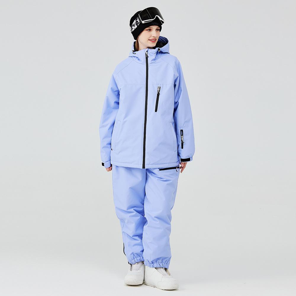 Erkek ve Kadınlar İçin Kayak Takımı Dış Mekan Kışlık Sıcak Snowboard Takımı Su Geçirmez Rüzgar Geçirmez Kayak Ceketi ve Pantolon Seti Oversize Nefes Alabilir Yalıtımlı Kar Takımı