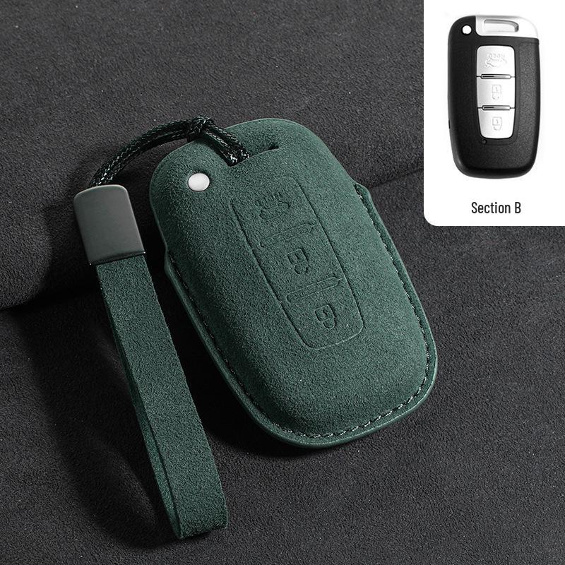 Wildleder Schlüsselanhänger Hülle für Kia Sportage, K2, K5, Forte