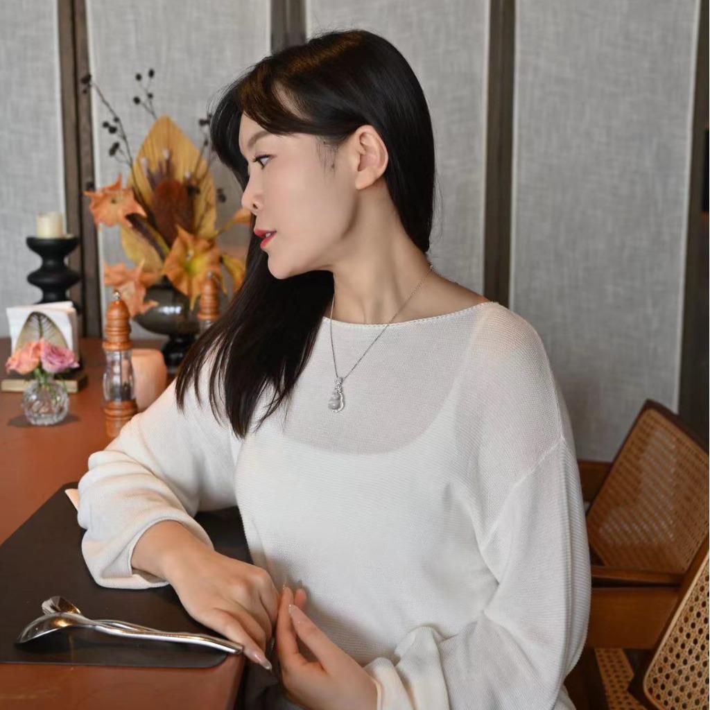 Pure Silver S925 Natural Mizzonite Jade Gourd Pendant Necklace - High Ice Variety for Women, with Chinese Style Fu Lu Charm