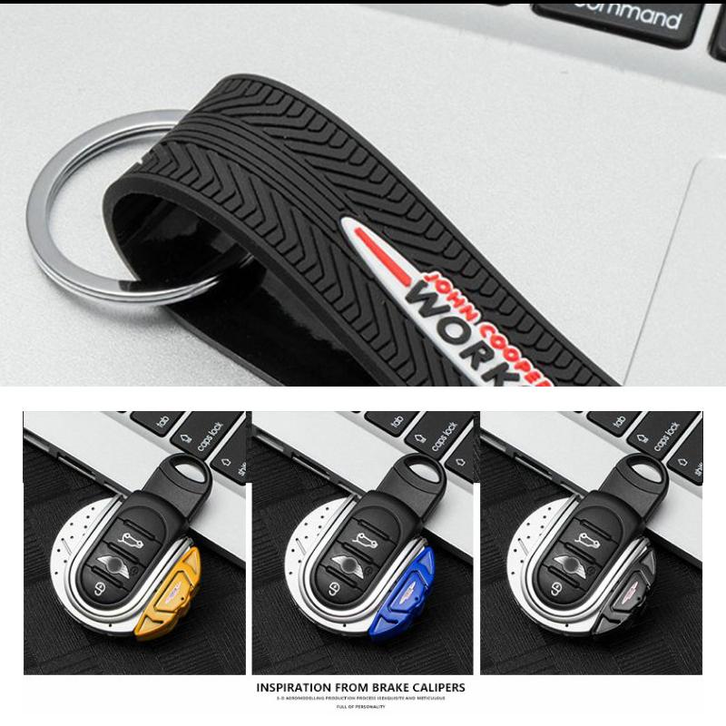 JCW Brake Disk Shape Key Fob Case Shell Cover for MINI Cooper 3rd Gen F55 F56 F57 F54, Gen2 F60 Countryman Smart Key