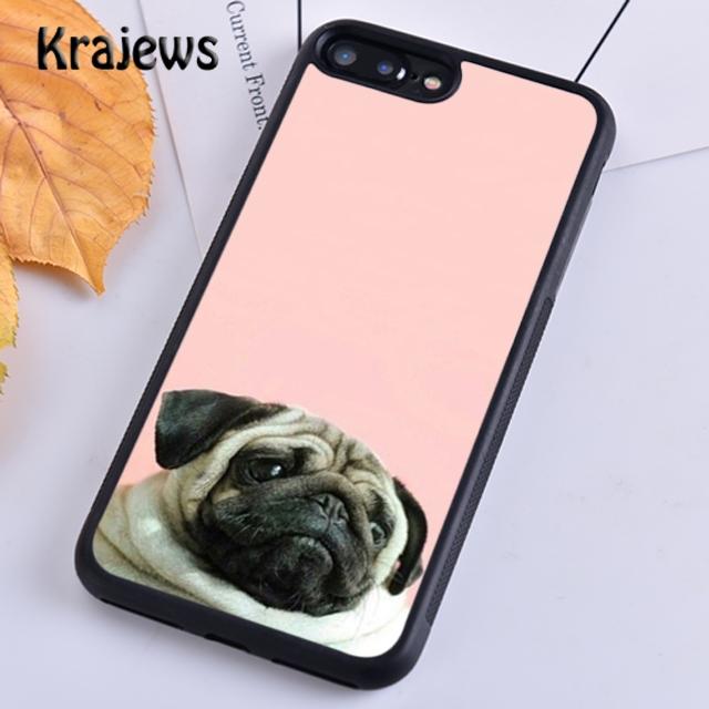 Krajews CUTE PUPPY PUG DOG MOPS Phone Case Cover For iPhone 14 5 6s 7 8 Plus X XR XS 11 12 13 Pro Max Samsung S21 S22ultra Plus