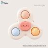 Rocket Spin Top Baby Soothing Toy with 3D Cartoon Design for Dining and Bath