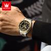 OLEVS TY713 Watches For Man Original Stainless Steel Multifunctional Quartz Watch Waterproof Luminous Date Watches Box Gifts