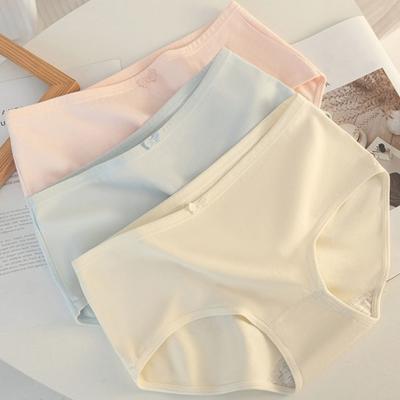 Ropa interior de algodón para mujer de cintura baja, bragas de cobertura total con decoración de lazo, calzones suaves y elásticos para mujer