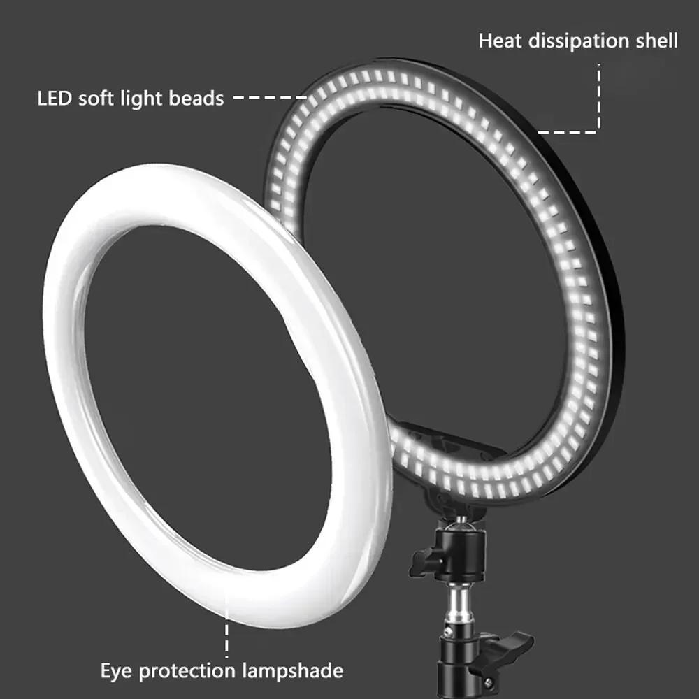 10inch Selfie Ring Light - LED Photography Fill Lamp for Video Recording Live Broadcast & Selfie