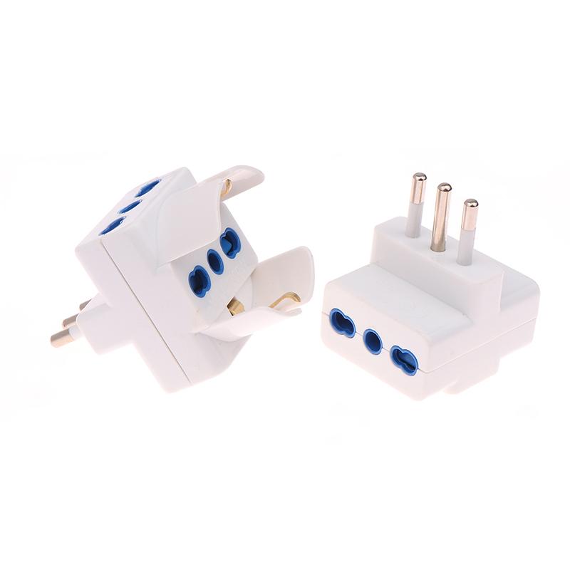1 Piece 3 Ways Socket Italy Travel Plug Adapter Multi Port Outlet Italian Standard 10A 250V Home Appliances