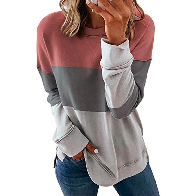 BITCED Women's Fashion Casual O-Neck Long Sleeve Blouses & Shirts