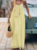 2026 New European & American Plus Size Summer Vacation Loose Sling Home Wear Long Dress