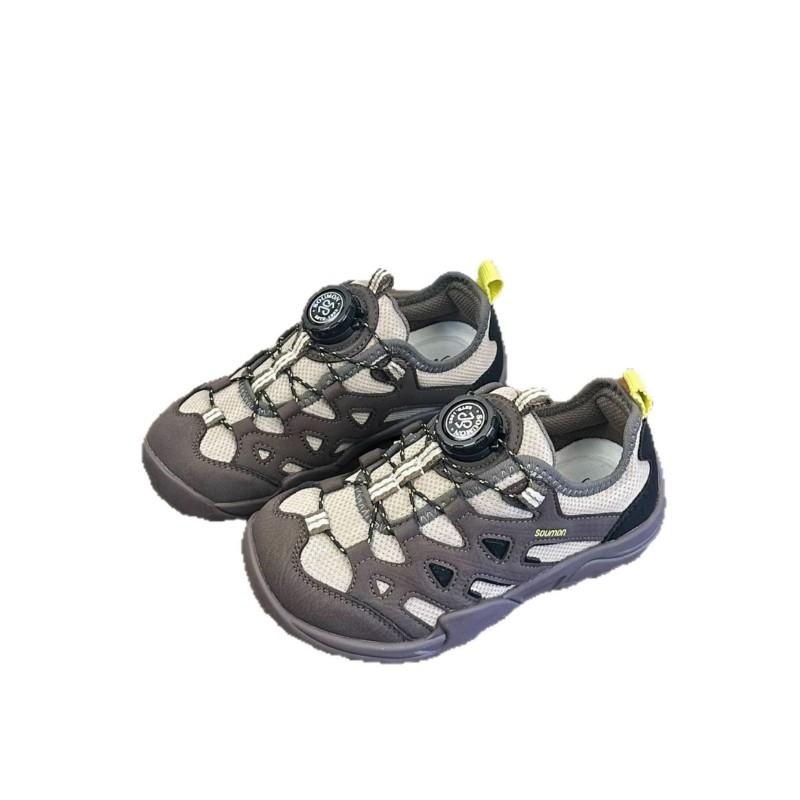 Youth Style Shoes Kids Outdoor Running Shoes Boys Girls Lightweight Breathable Mesh Rubber Sole With Rotating Buckle