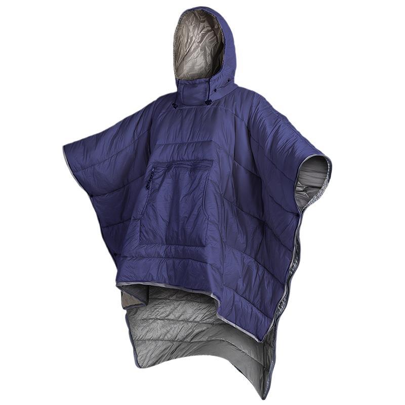 Multi-functional Wearable Cape Cloak Sleeping Bag for Travel and Mountain Climbing Quilted Camping Cloak Camping Poncho