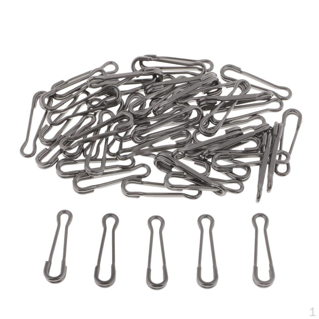 50 Pieces Fishing Snaps Swivels Baits Clip Carp Tackle
