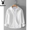 Playboy Men's Pure Cotton Long Sleeve Casual Shirt