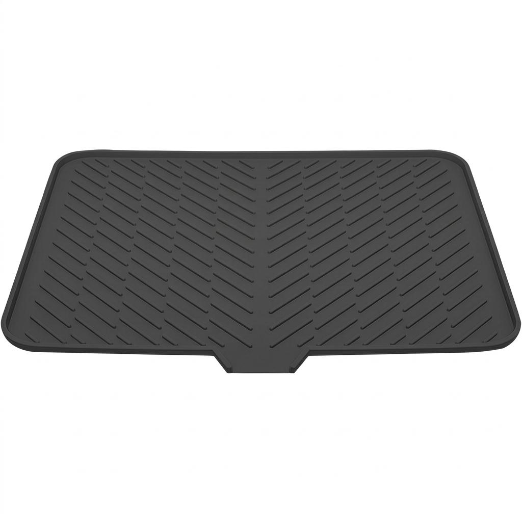 Silicone Drying Mat for Kitchen Large Non Slip Heat Resistant Drainage Pad for Dishes and Tableware