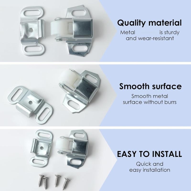 20Pcs Quiet Roller Latches Zincs Alloys Mailbox Replacement Roller Catches Latches for Mailbox Door Cabinet Closing Closures