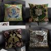 Animals Classical Cushion Cover Natural Linen Organic Fabric DoubleSided Printing Sofa Home Decor Gift Pillow Case
