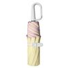 8-Rib Manual Buckle Safety Umbrella with Pink Edges, UV Protection, 3-Fold, for Female Students