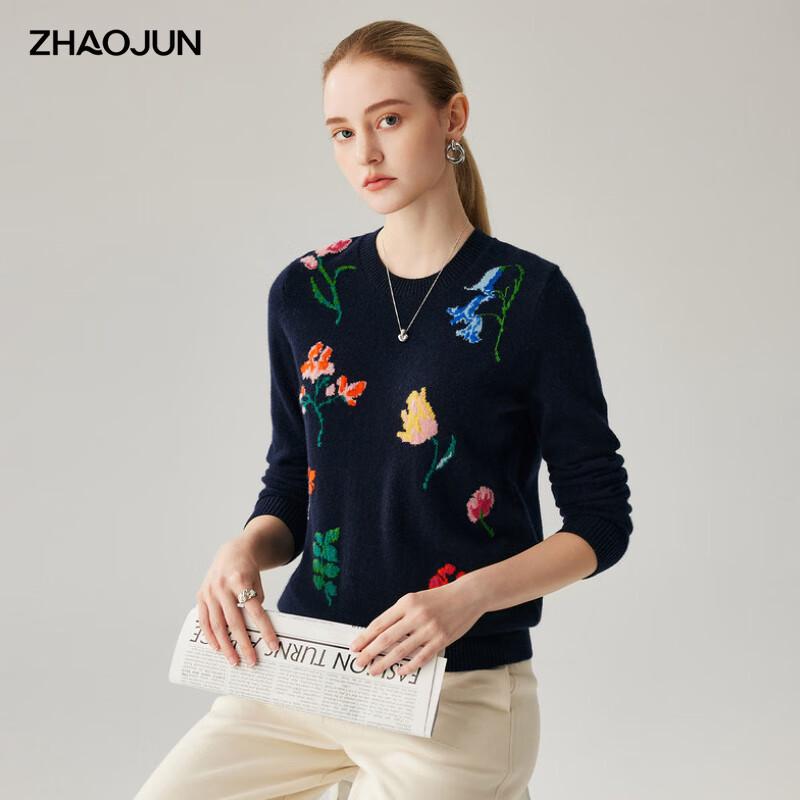 

Zhaojun Women s Youthful 100% Cashmere Round Neck Sweater 2XL