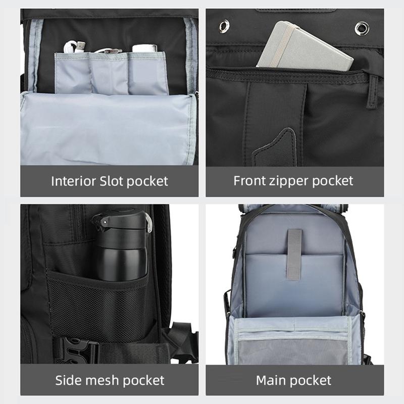 Large-capacity Backpack Men's Outdoor Expandable Multi-compartment Travel Boarding Backpack Travel Large Luggage Bag