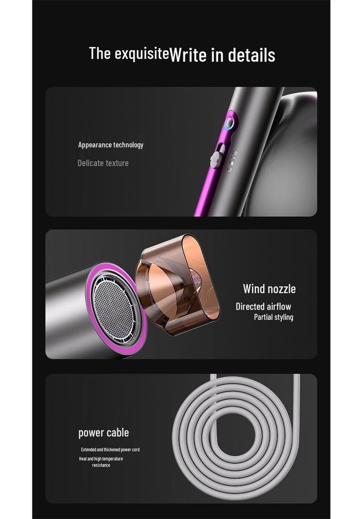 High Power Blue Light Negative Ion Hair Dryer with Strong Wind