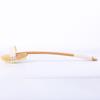 Premium Bamboo Long-Handled Curved Boar Bristle Bath Brush & Detachable Back Scrubber