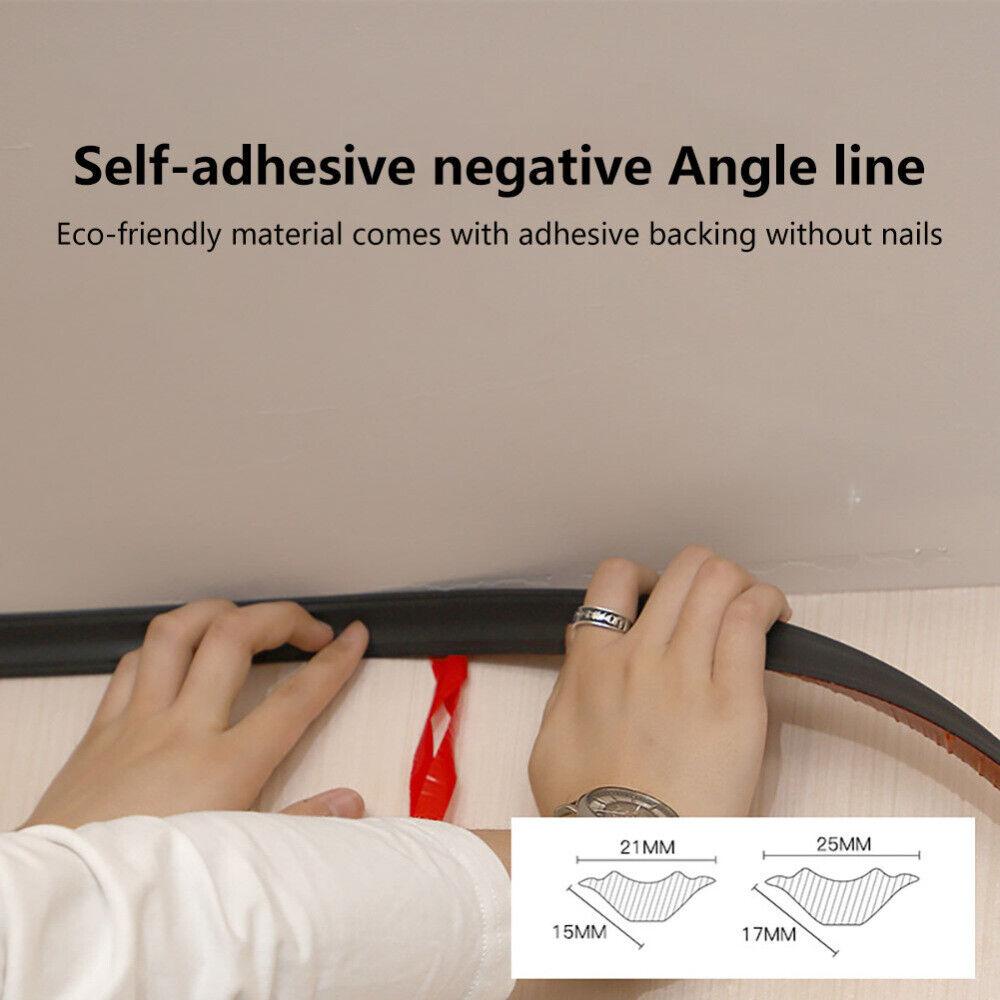 5M Self-Adhesive Wall Inner Corner Trim Corner Molding Line Tape Skirting Line Ceiling Caulk Internal Strip Edge Strip Home Dec