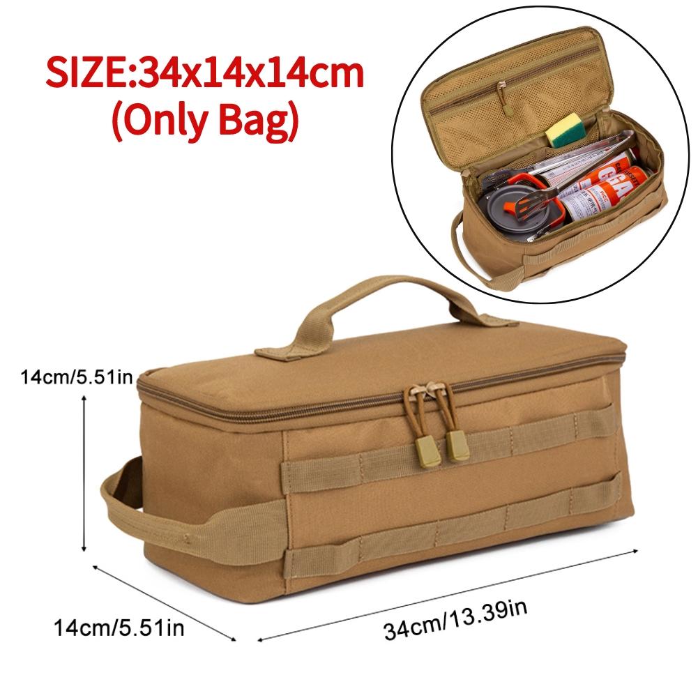 17-7L Taktische Camping-Aufbewahrungstasche Große Kapazität Outdoor Wander-Picknicktasche Kocherbehälter Topf Tragebeutel Kochgeschirr-Organizer