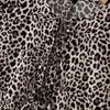 VONDA Women Summer Puff Sleeve Leopard Print Casual Dress Sundress
