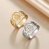 LIKGREAT Edelstahl Hexenknoten Ring für Damen Wicca Pagan Spiritueller Schutz Glücksbringer Schmuck Partnergeschenk 2026 Trendig
