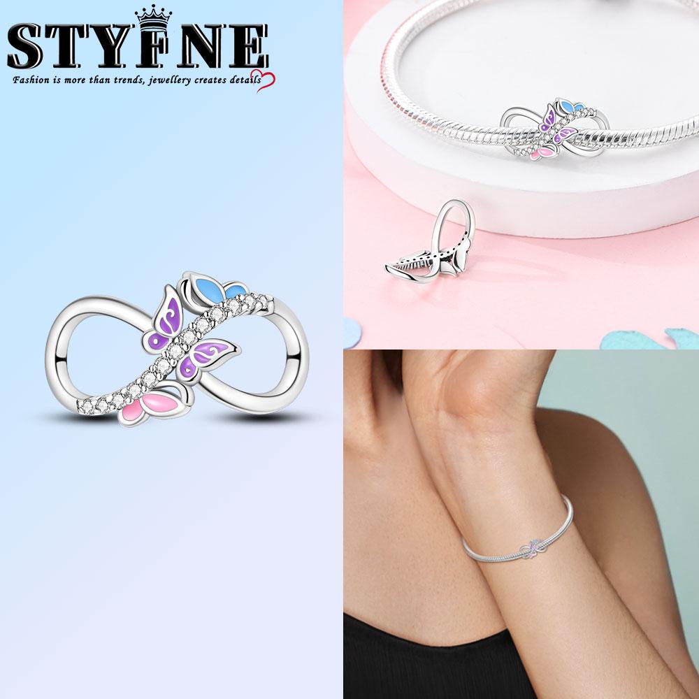 Copper Infinity Love Dangle Charms Like Snake Entangle Beads Fit Original Bracelet Diy Fine Jewelry Gifts For Women