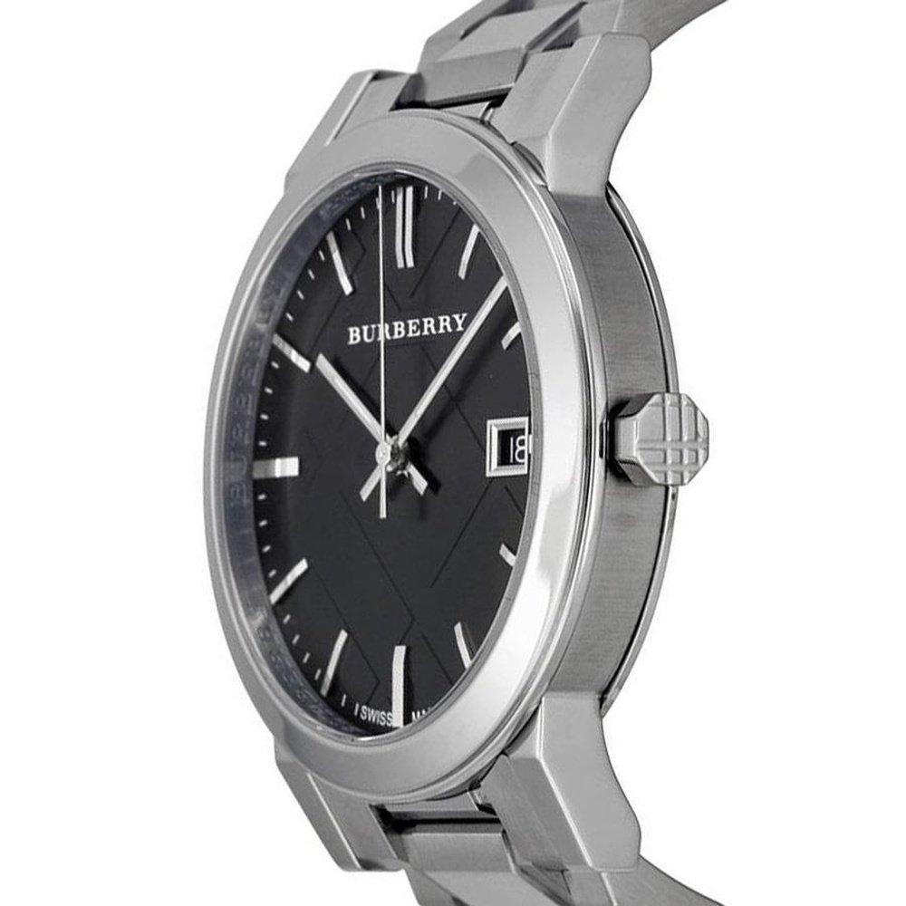 Burberry Ceas Bărbătesc BU9001 cu Cadran Negru din Oțel Inoxidabil