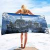 Custom Beach Towel, Fantasy Castle Beach Towels,Customized Microfiber Beach Towels Sand Free Quick Dry Pool Towels for Adult,Kid