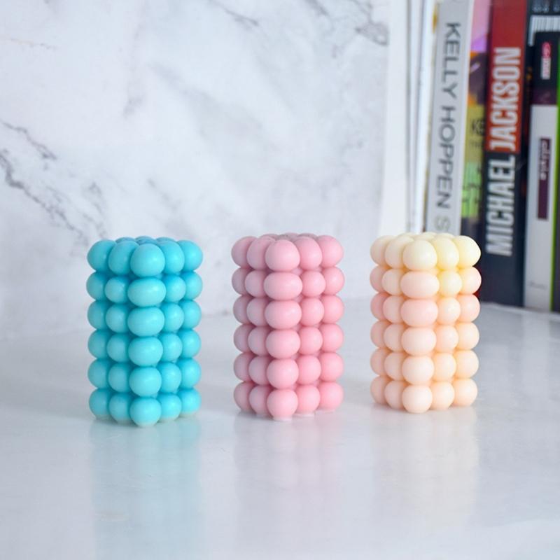 Silicone Candle Mold Magic Bubble Cube-Ball Resin Mould for DIY Gypsum Casting-Mold Fondant Soap Chocolate Decoration