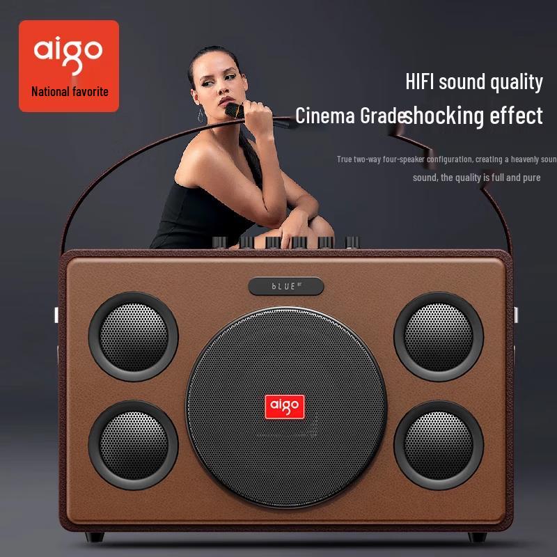 Aigo T190 Portable Outdoor KTV Bluetooth Speaker CN plug (adapter included)