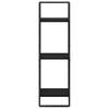 Wall Shelf Black Oak Look 30 x 25 x 100 cm Wood Based Material