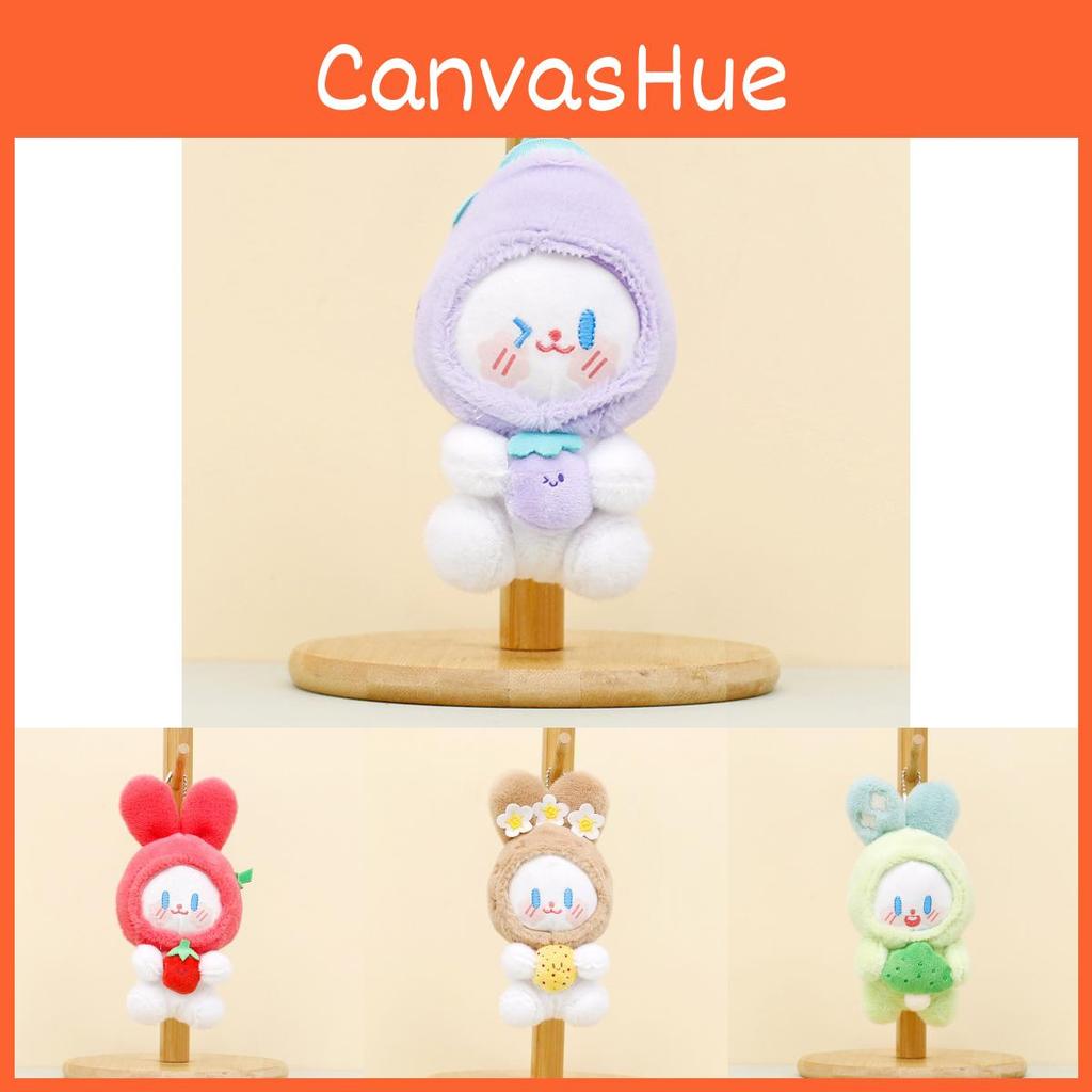 Creative Tomato Bunny Plush Keychain Soft Stuffed Toy Adorable Bag Accessory