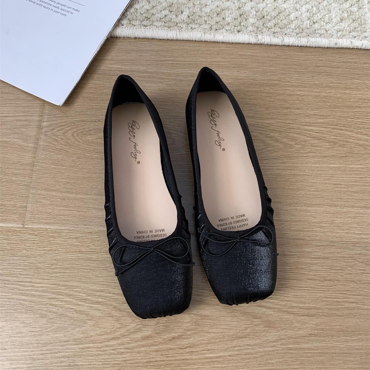 

Мода Bailamos Новые Элегантные Женские Балетки Удобные Балетки Женские Классические С Круглым Носком С Бантом Балетки Дамские Мягкие Лоферы Муж 40 чёрный