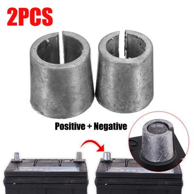 1Pair Car Battery Terminal Converters Post Adaptors Sleeves Positive Negative Pile Connections Head Replace Car Accessories