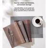 4pcEuropean Style Western Dinner Mat Pvc Placemat Hotel Heat Proof Mat Home Waterproof Table Mat Heat Resistance Bowl Mat Coaste