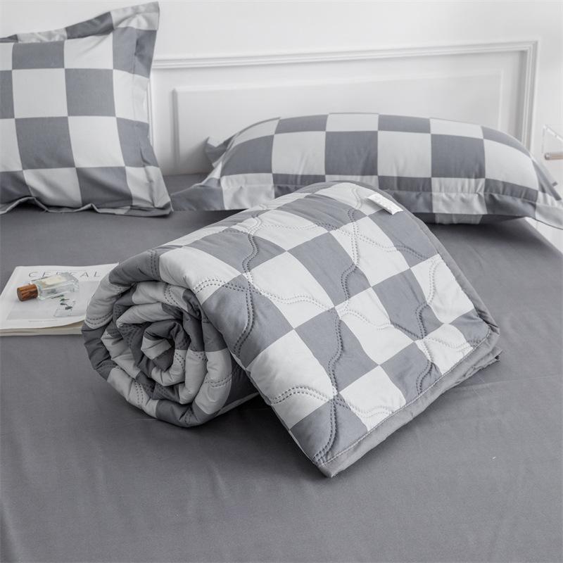 

Весенне-летнее хлопковое одеяло, тонкое одеяло, одеяла для взрослых, детское королевское одеяло, лоскутное покрывало, роскошное покрывало для кровати 200x230 см, домашний декор 200X230cm Thin Quilts темно серый