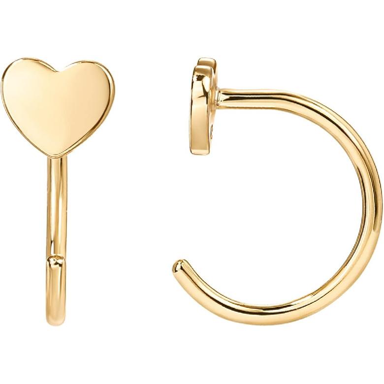 PAVOI 925 Sterling Silver Huggie Half Hoop Earrings | Hypoallergenic Minimalist Tiny Cartilage Earring
