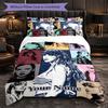 Set Biancheria da Letto Personalizzato con Nome Testo Taylor Swift, 1 Copripiumino & 2 Federe Regalo Personalizzato per Camera da Letto