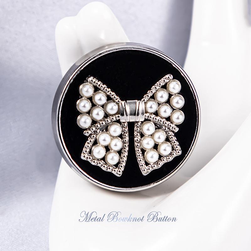 10PCS High-end Metal Coat Buttons Clothing Sweater Trench Coat High-grade Pearl Advanced Feeling Butterfly Knuckle Buttons