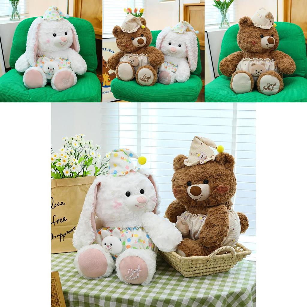 Sleepy Bear Plush Toy With Soft Short Pile For Kids And Gifts
