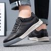 Fashion Non-Slip Business Sneakers New Walking Footwear Leather All-match Skate Shoes for Men Fashion Designer Soft-soled Casual Shoes