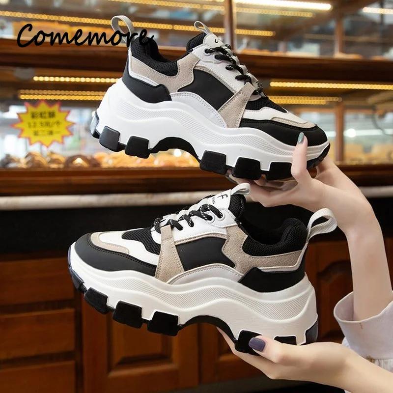 Comemore  Tennis Female Shoe Chunky Women Casual Sneakers  Thick Bottom Platform Fashion Running Women's Sports Shoes