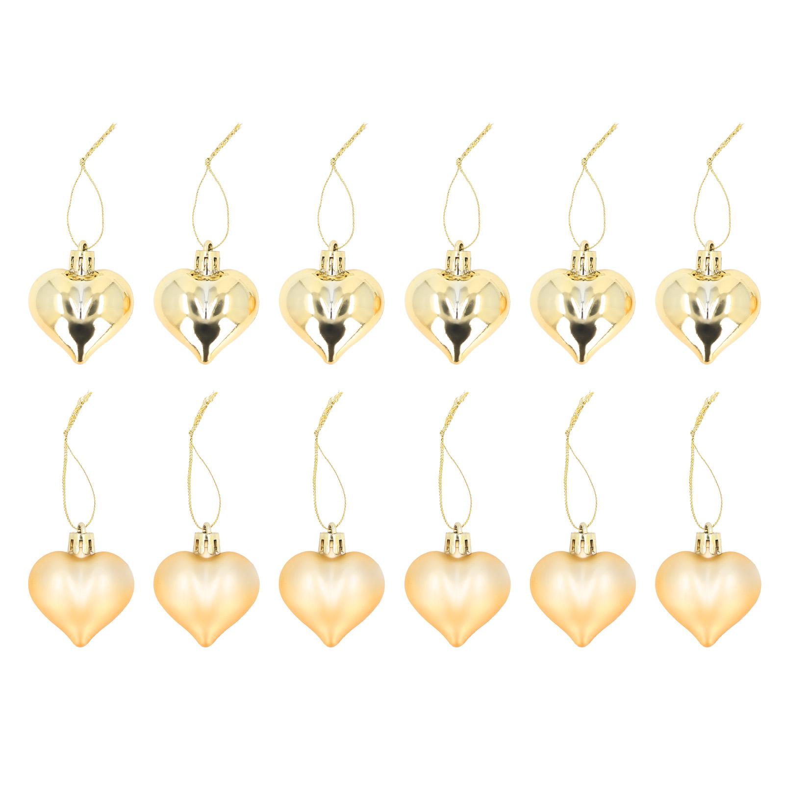 

Романтичні висячі прикраси у формі серця, 12 шт., для фестивальної вечірки, весілля Gold
