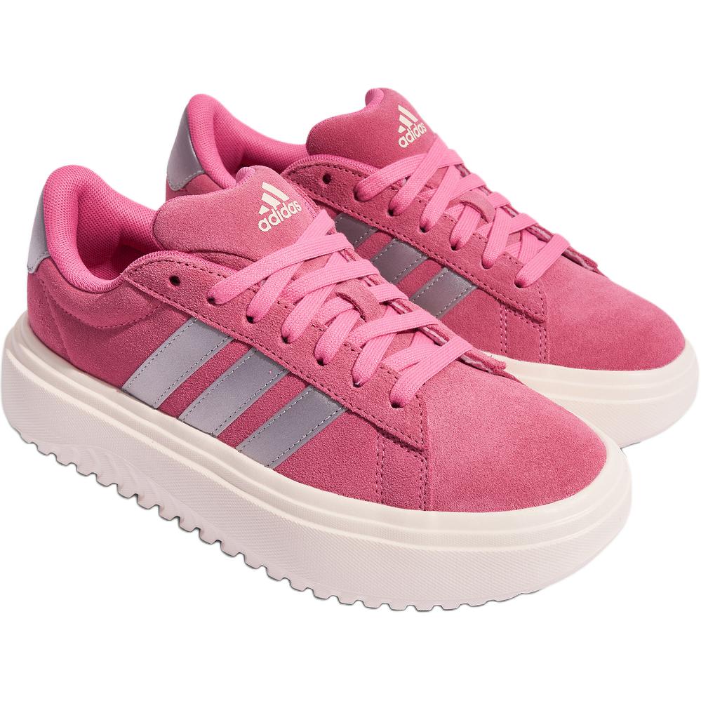 Adidas Grand Court Platform Bequeme Weiche Low-Top Tennisschuhe Damen Sneaker Rosa KI5138
