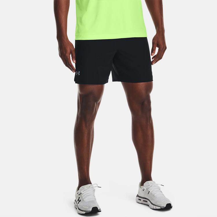 Under Armour Running Training Shorts Men Bottoms Black 1361487-001