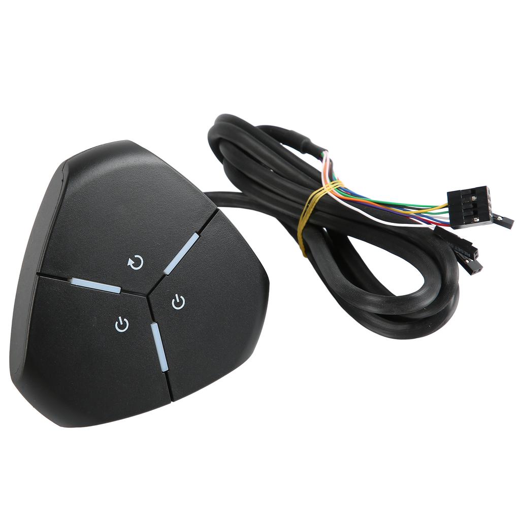 PC Power Button Dual Power Switch Sturdy Highly Durable ABS Desktop Computer Switch for Desktop Computer