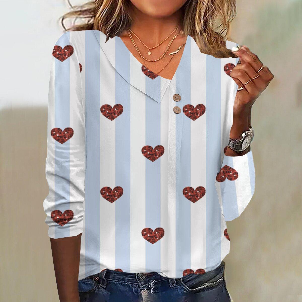 

2023 Осенний новый модный женский повседневный топ с рукавом 3/4 и принтом больших размеров